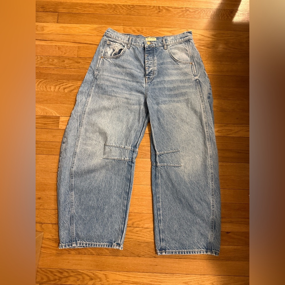 We The Free Light Blue Barrel Jeans Size 30
